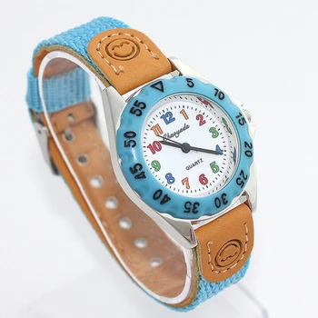 Kinderen Kids Horloges Casual Mode Schattige Studenten Horloge Leven Waterdichte PU Lederen Band Quartz Horloge Voor Meisje Jongen