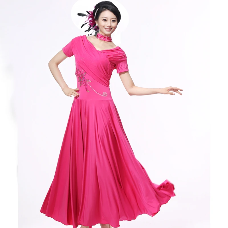 Modern dance ballroom dance dress pendant cuff dress Waltz Tango standard competition costumes