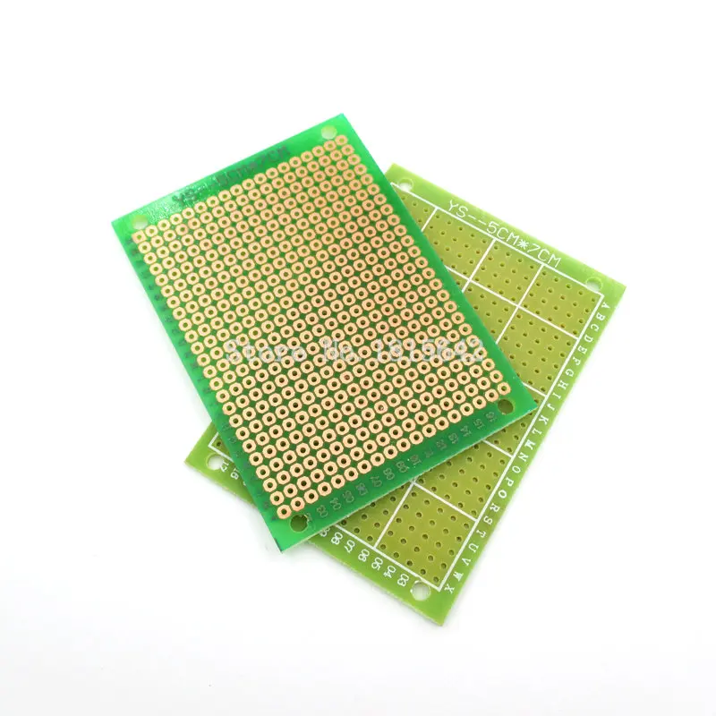 2PCS 5*7CM Single Side PCB Board Glass Fiber Green PCB Circuit Board 5x7cm