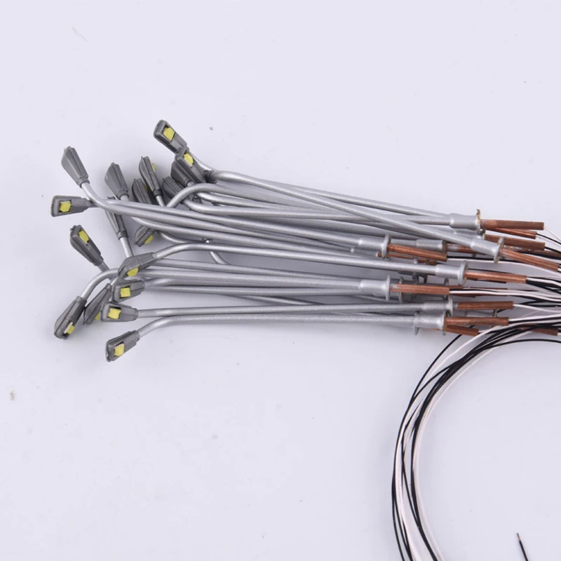 10pcs 3V Miniature LED Light for Model Building Street Lamppost 1/75 1/100 1/150/ 1/200 1/500 HO OO Scale Model Railway Layout