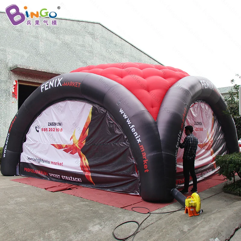 Hot Selling 7X7X4 Meters Outdoor Party Mobile Inflatable Stage Marquee Moon Tent Dome On Sale With Removable Doors