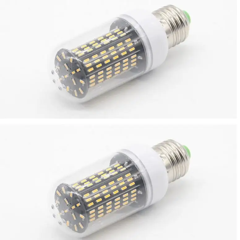 High Luminous Flux 4014 SMD No Flicker LED Corn Bulb E27 E14 220V LED lamp Spot light 38 55 78 88 140LEDs Smart Power IC