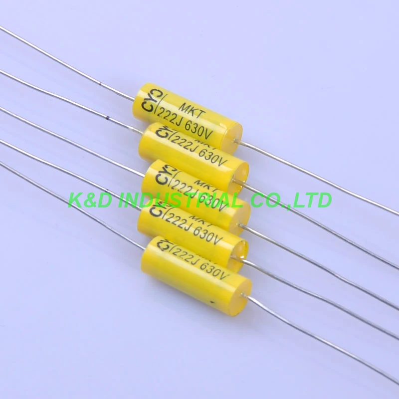 10pcs Vintage Radio Tubular Polyester Capacitor Axial 0.0022uf 223 630V Tube Amp for Guitar