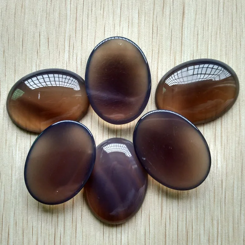 Wholesale 6pcs/lot good quality natural grey onyx Oval CAB CABOCHON 30x40mm charms beads for Diy jewelry making free shipping