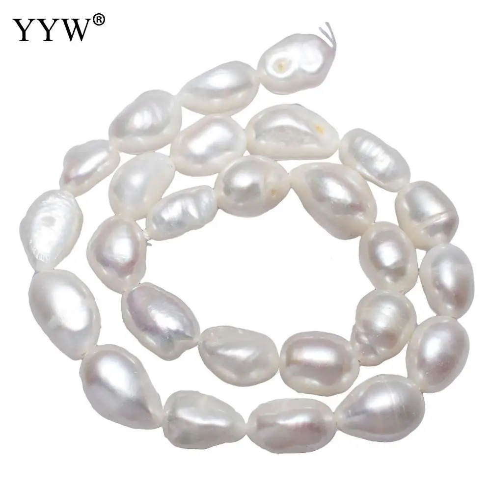 Cultured Potato Freshwater Pearl Beads natural white 11-12mm Approx 0.8mm Sold Per Approx 15 Inch Strand