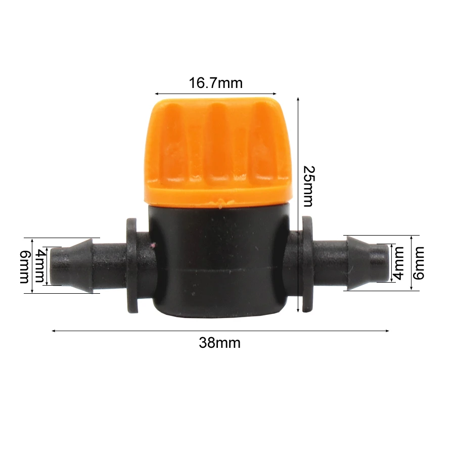 MUCIAKIE 10 sztuk miniaturowe plastikowe zawory odcinające złącza dla 4/7mm wąż ogród nawadnianie adapter Barb