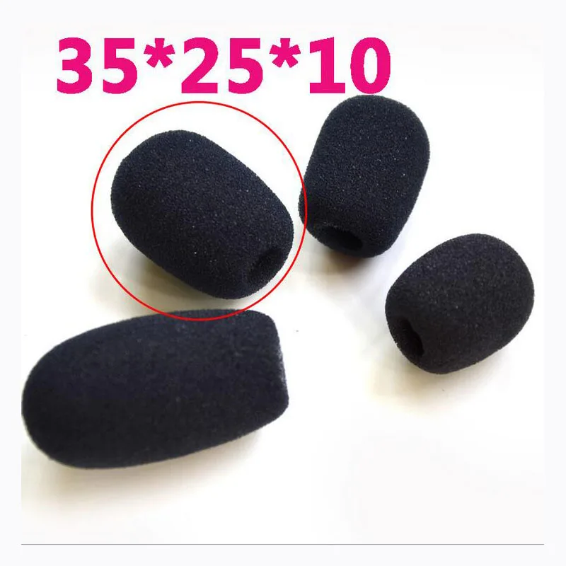 Microphone Windscreen Sponge Small Headset Mic Foam Cover Replacement Cover Telephone Microphone Windshied