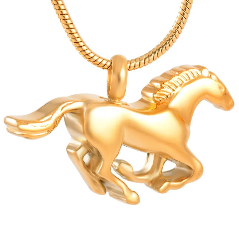 

IJD8669 Never Fade Stainless Steel Pentium Horse Memorial Urn Necklace For Pet Keepsake Cremation remembrance jewelry for ashes