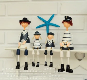 Navy a four foot doll hanging ornaments creative Mediterranean grid home decoration wedding gift