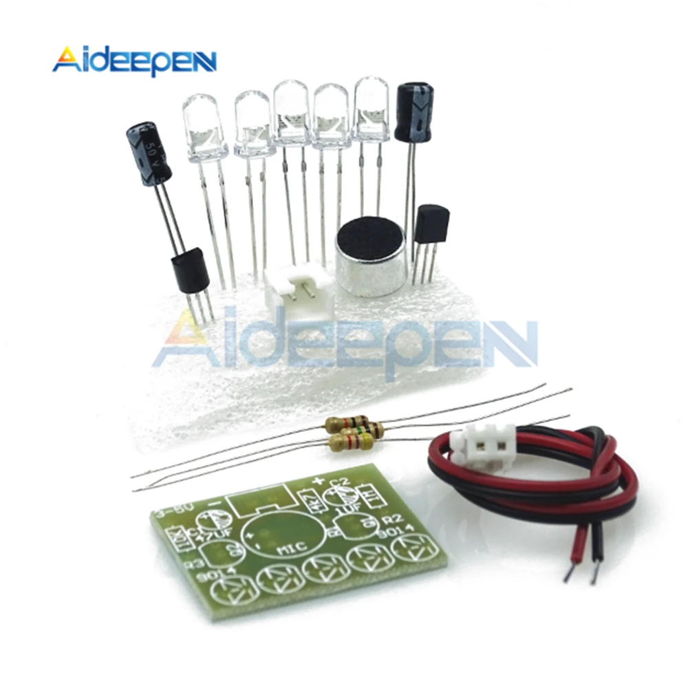 LED-Soundsteuerungs-Melodielampe, elektronische Produktions-DIY-Sets, integrierte Schaltkreise, Spannung 3V-5,5V – Detail 5