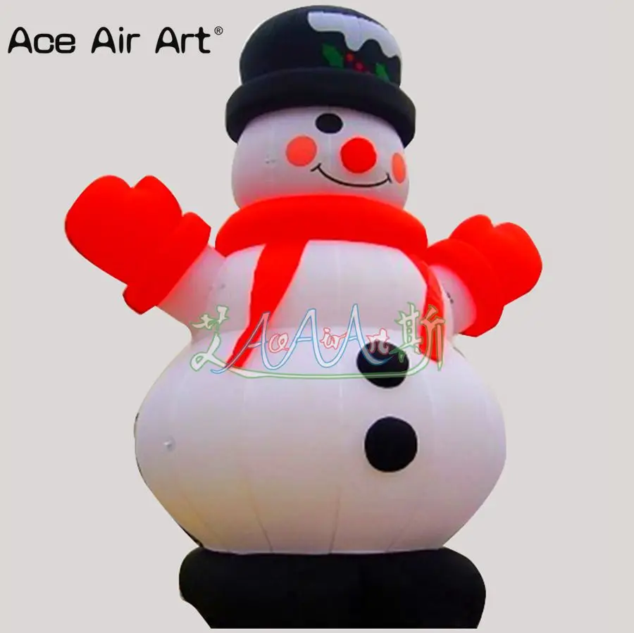 

Giant 6m H Family Garden Festival Decoration Inflatable Snowman Wearing Red Scarf Gloves for Yard Christmas Decor