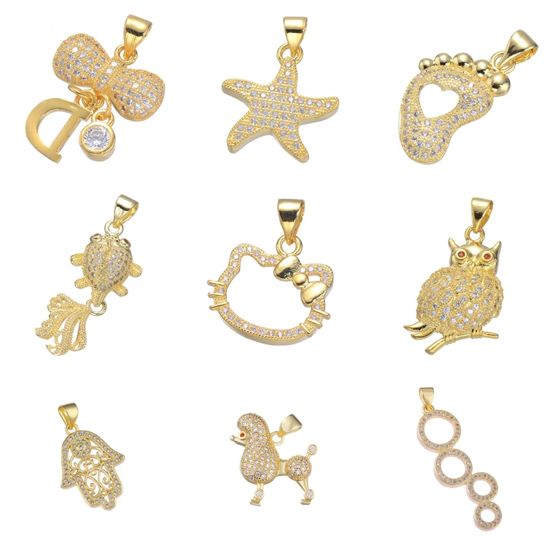 Juya Handmade Dangle Animal Fish Grape Cone Charms Pendant For DIY Women Bracelet Necklace Earring Making Decorative Accessories