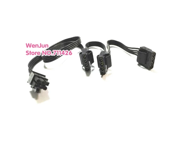 High Quality 6pin Male 1 to 3 IDE molex 4pin Modualr Power Cable for Corsair AX650 AX750 AX850 series