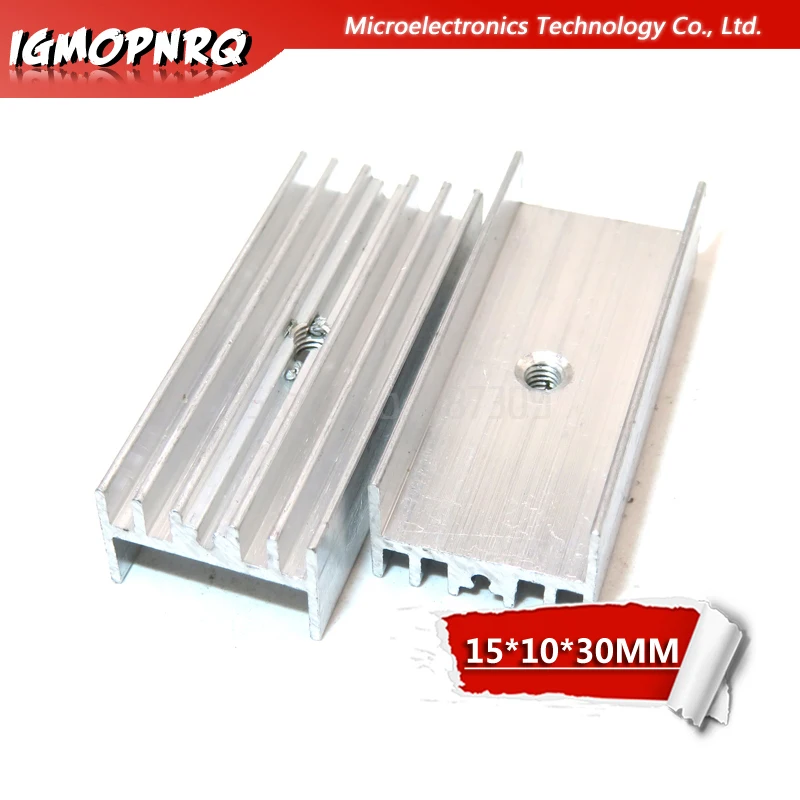 5pcs Transistor 15*10*30mm TO220 white Aluminum Heatsink Radiator With hjxrhgal For Transistors TO-220