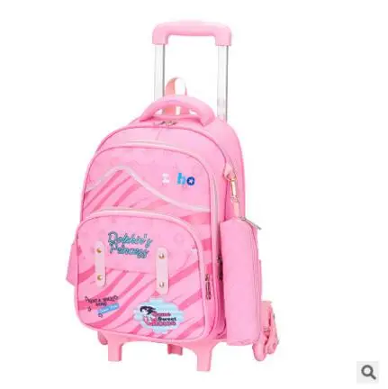 School Trolley bags wheeled backpacks for girls  kids School Rolling backpack bag Children luggage bag kid School Bags On wheels