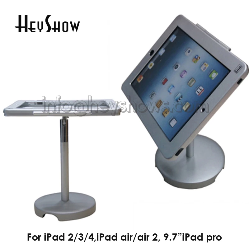 Adjustable Aluminum Alloy Tablet Stand with Lock And Key - Secure Display Holder for iPad 2 3 4 - Ergonomic Design for Tablets