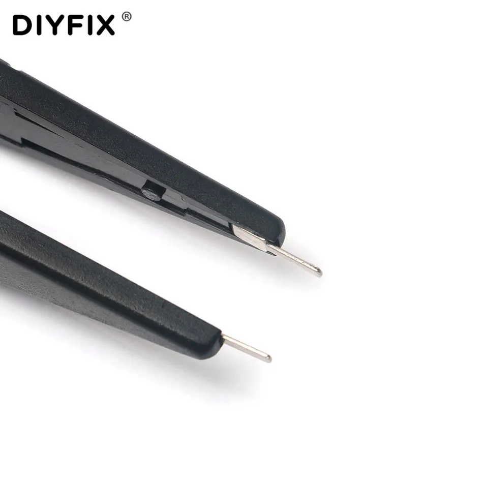 DIYFIX SMD Inductor Test Lead Clip Probe Tweezers Multimeter LCR Chip Components Tester Meter Wire Pen Capacitor Resistor
