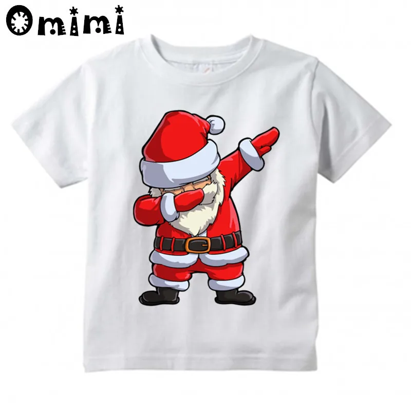 

Children's Funny Dabbing Santa Design T Shirt Boys and Girls Great Casual Short Sleeve Tops Kids Cute T-Shirt