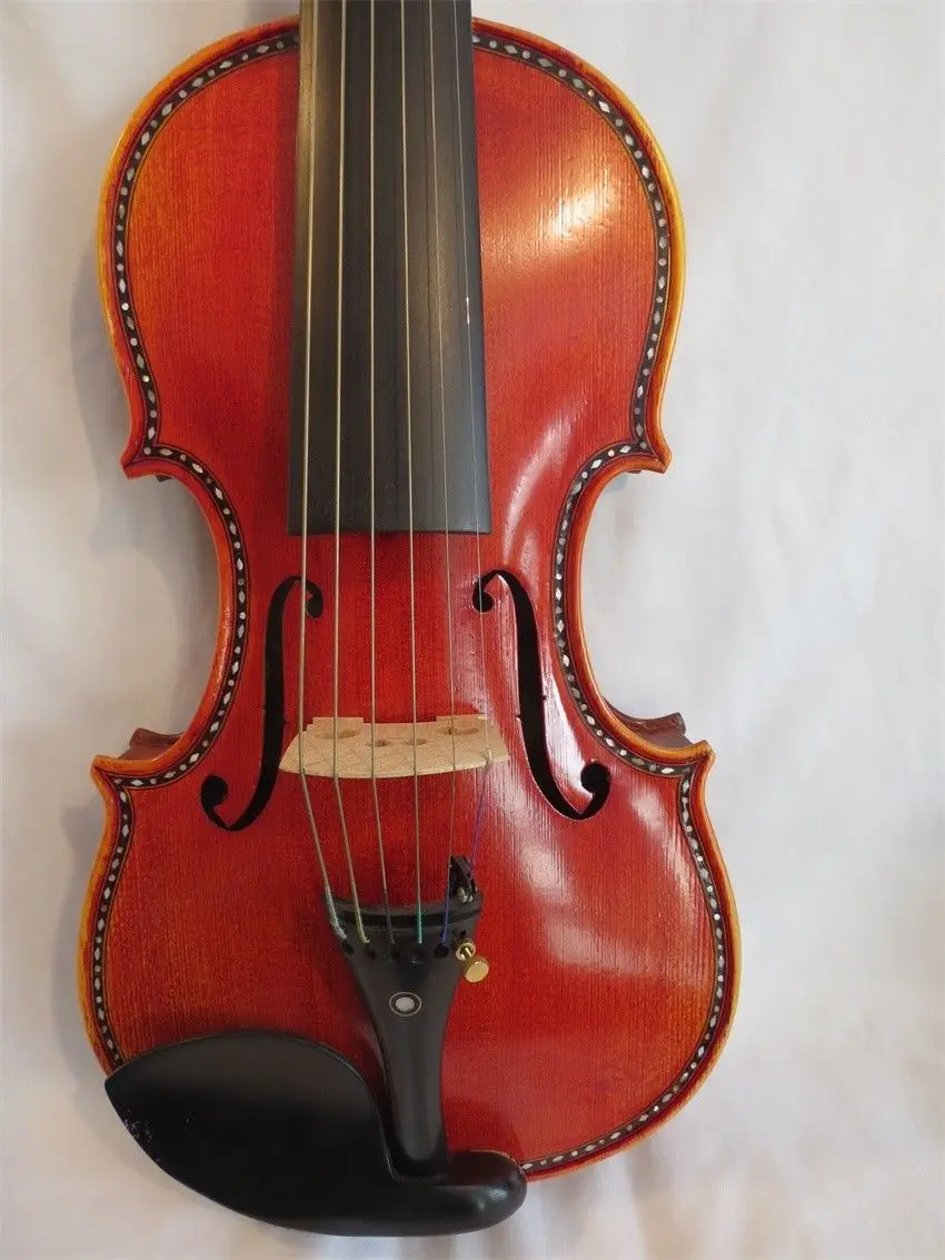 Strad style SONG Brand master bird's eye 6 strings 4/4 violin,inlay shell #11873