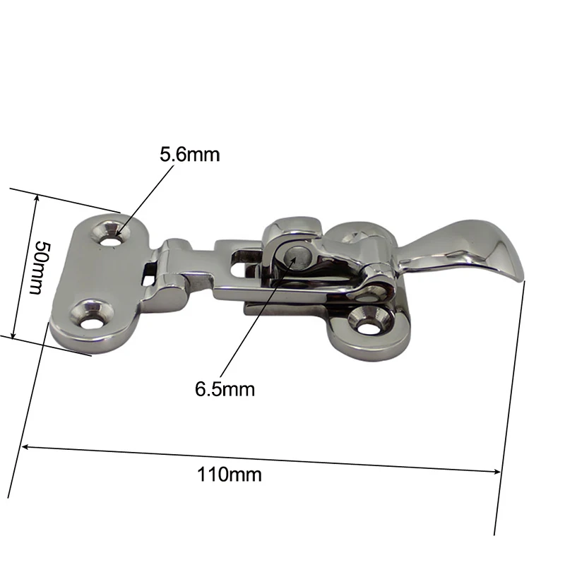 2Pcs 316สแตนเลสสตีล Clamp Deck Hasp ล็อค Marine เรือ Locker ลง Anti-Rattle Latch Fastener ฮาร์ดแวร์ yacht อุปกรณ์เสริม