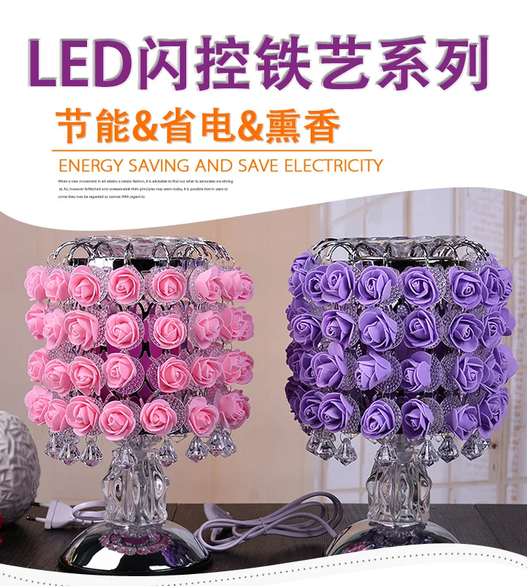 Essential Oil Diffuser Aroma Lamp  lamp Purifying air rose aromatherapy  glass touch LED Night Light USB Essential Oil Ultrason