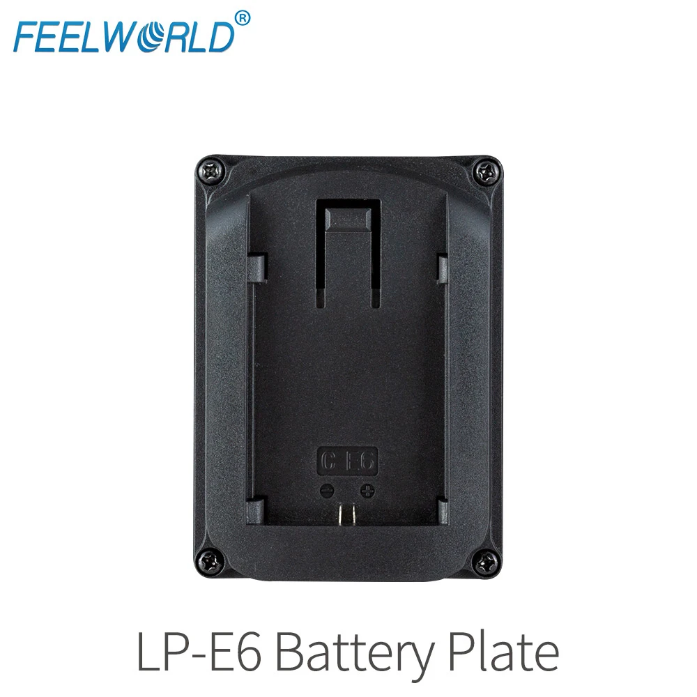 Canon LP-E6 Battery Plate for Camera Field Monitor Feelworld F570 T7 T756 FW703 FW760 FW759 A737 Etc Video Camera Monitors