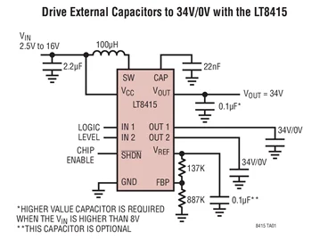 LT8415EDDB LT8415IDDB LT8415 - Convertitore boost di potenza ultrabasso con doppi interruttori a mezzo ponte