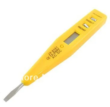 Detector de voltagem digital, testador de caneta elétrica com clipe ac/dc 12-250v, eletrosonda, chave de fenda fenda, fase de aterramento quebrada, linha ac