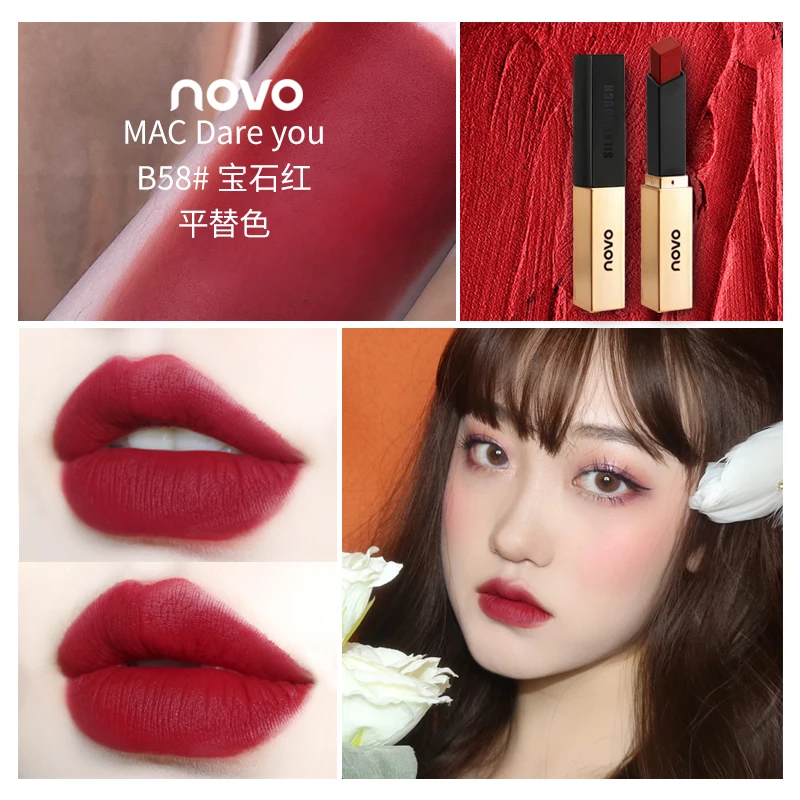 Charming Velvet Matte Lipstick Smooth Luxury Silky Touch Waterproof Long Lasting 6 colors Pigmented Easy to Wear Lip Makeup