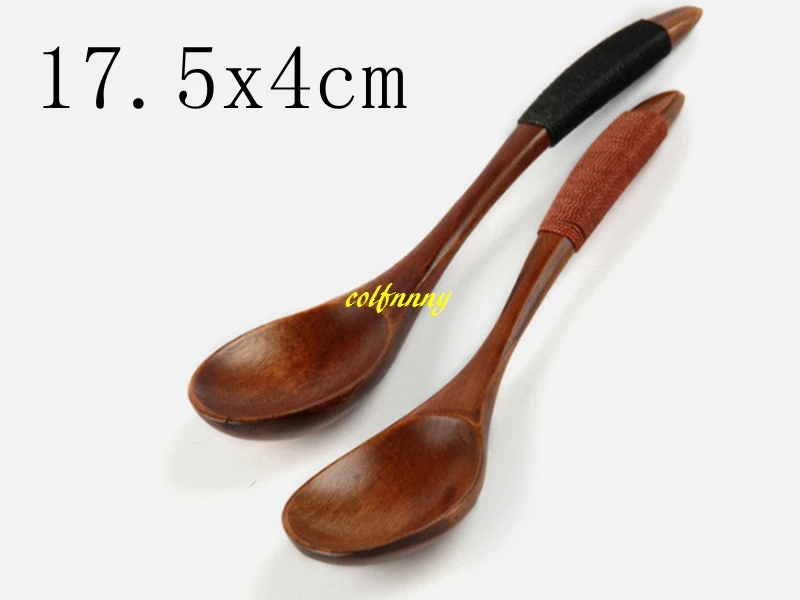 

500pcs/lot Fast shipping Japanese Style Wooden Spoon Kitchen Supplies Rice & Soup Spoon Natural Wood Tableware 17.5*4cm