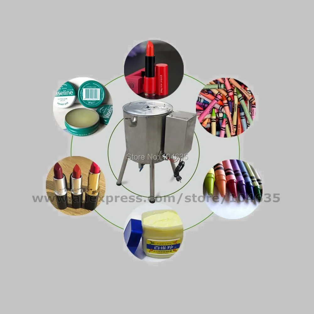 Small Volume Lipgloss Filling Machine Lipstick Balm Viscous Cream Wax Lip Gloss Heating Mixer Nail Polish Making Machine 15L