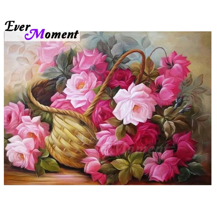 Ever Moment Diamond Painting Flower Decoration For Home Mosaic Full Square Drill Mosaic Diamond Embroidery Decoration ASF1424