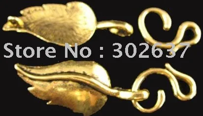 

FREE SHIPPING 90sets Antiqued gold leaf toggle clasps A1187G