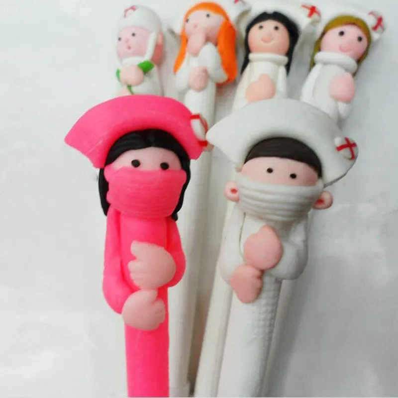 180pcs Creative Doctors and Nurses Souvenirs/Nurses Day Gift/Fimo Gift Pen/Hospitals and Clinics Gifts/Nurse Pen ZA1819