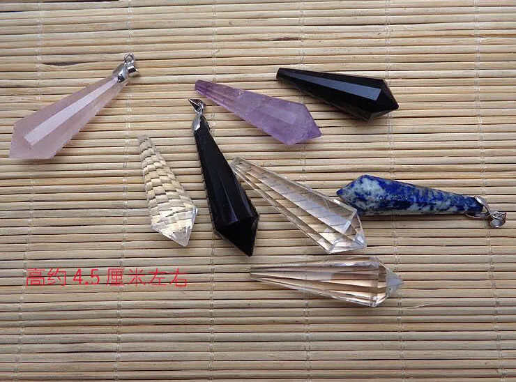 Natural quartz crystal stones wand point Spirit pendulum for healing stones