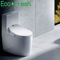 Ecofresh Smart toilet seat Elongate Electric Bidet cover heat led light wash dry massage man woman child oldman