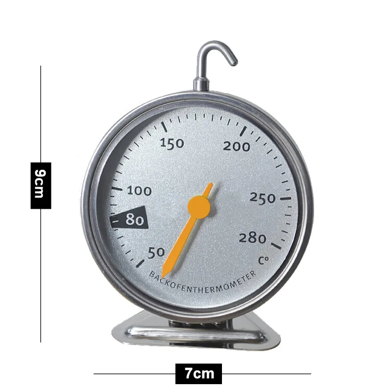 New Stainless Steel Oven Thermometer Hang Or Stand Large Dial Baking BBQ Cooking Meat Food Temperature Measurement