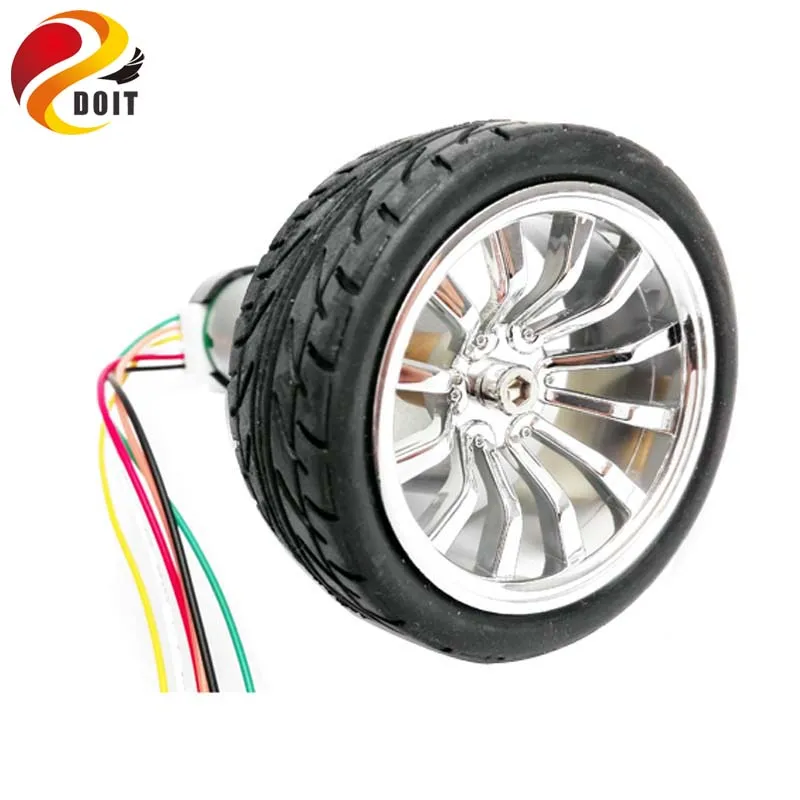 หนึ่งชุดสำหรับหุ่นยนต์รถแชสซี25มม.มอเตอร์ + ความยาว30มม.ข้อต่อทองแดง + 65มม.ล้อกว้าง + มอเตอร์ + สกรู