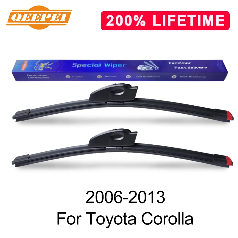 

QEEPEI Replace Wiper Blade For Toyota Corolla 2006-2013 Silicone Rubber Windshield Windscreen Wiper Auto Car Accessories