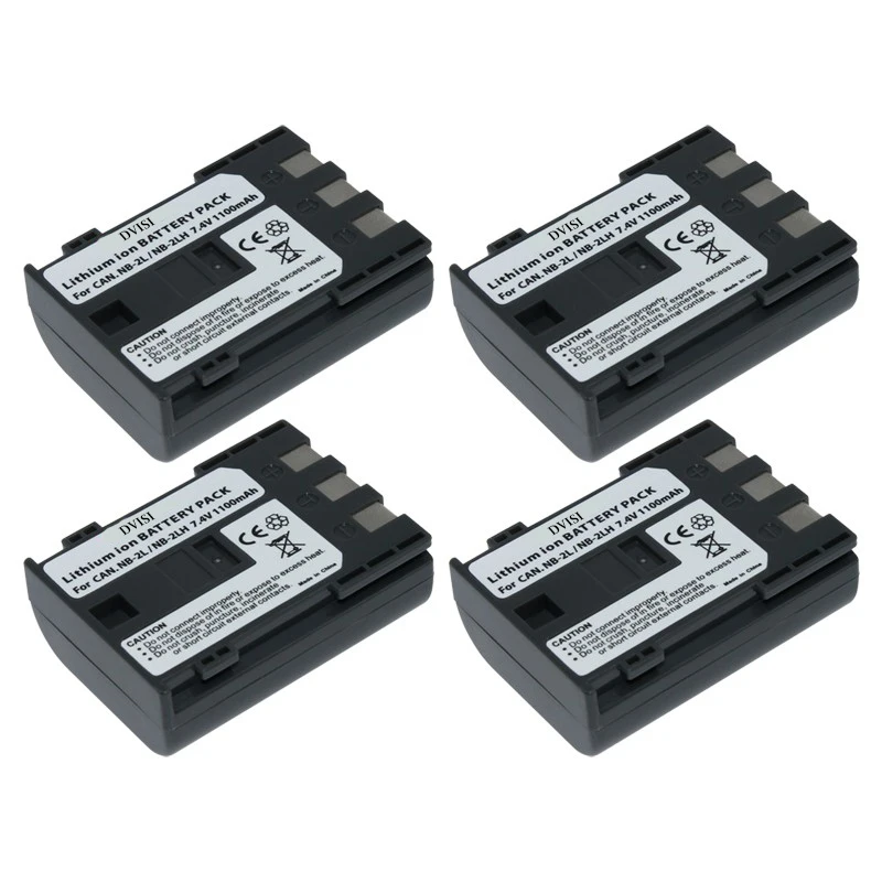 DVISI NB-2L NB2L NB 2L 1100mAh Li-ion Batterijen Camera Batterij Voor Canon Power shot S30 S40 S45 S50 S60 S70 350D 400D G9 G7