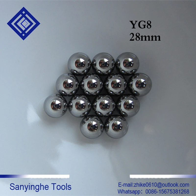 

28mm YG8(1PCS/lots) alloy balls carbide ball for insert bearing instrument and pen making tool machine part, bearing, valve