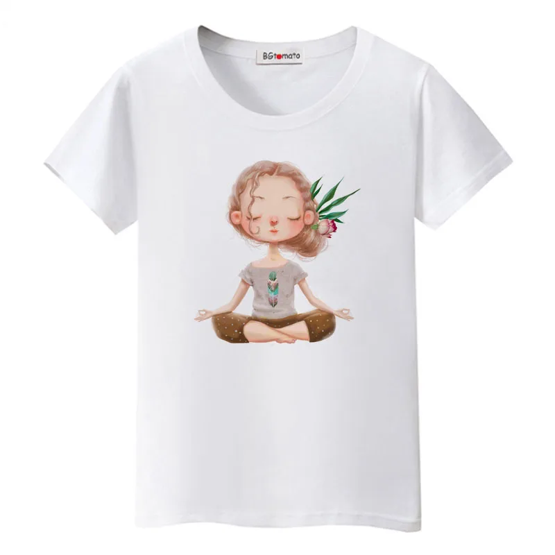 

BGtomato Beautiful girl t shirt cute cartoon t-shirt casual tops friends kawaii clothes harajuku shirt chemise femme modis