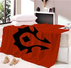 Anime World of war For The Horde Alliance Game Blanket Mat Bedspread Soft Fleece Throw Picnic Home Sofa Warm Winter Cover