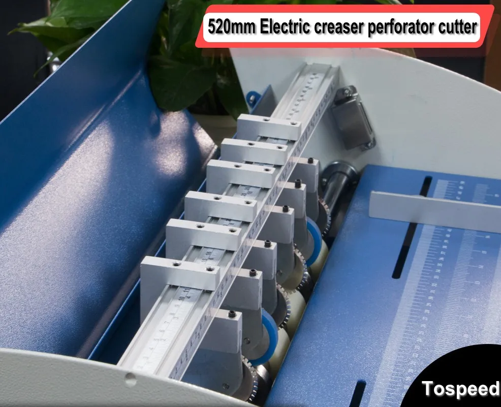 Electric Paper Creaser Perforator Cutter 3 In 1 Combo 520mm + 5 Perforating Blades Module Sets