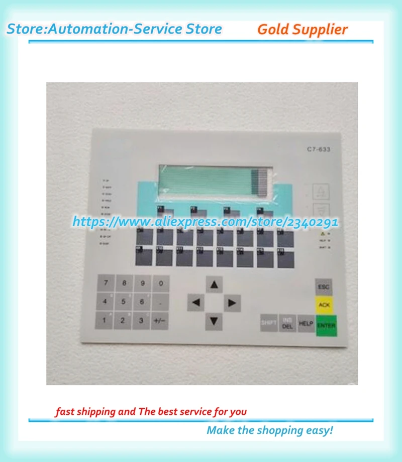 

New C7-633 6ES7633 6ES7 633-2BF02-0AE3 Membrane Keypad