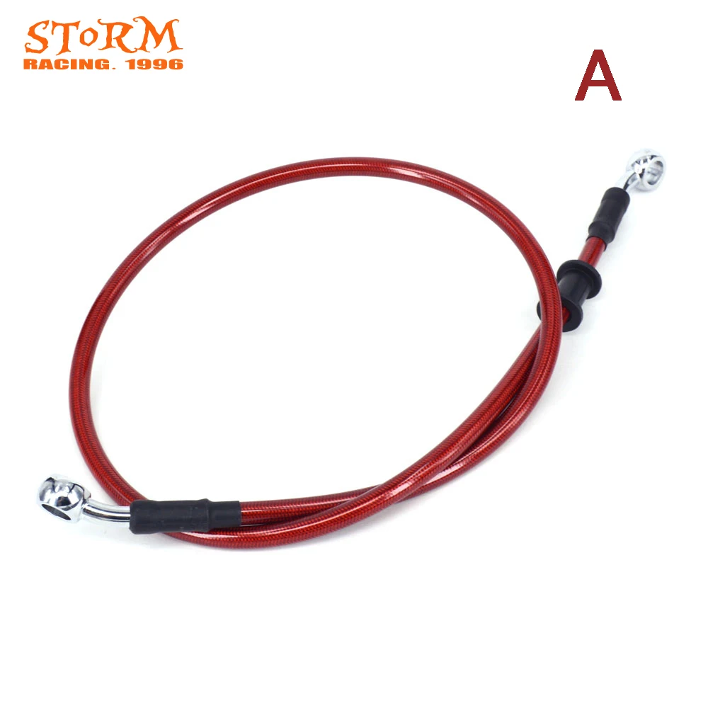 Motorcycle 500mm-900mm Braided Steel Hydraulic Reinforce Brake line Clutch Oil Hose Line Pipe Tube 28 degree Banjo Fit Racing MX