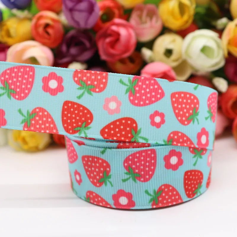10 Yards Grosgrain Band Erdbeere Kuchen Gedruckt Band 1 "25 MM Für Haar Bögen DIY Handwerk Handgemachte Accessoires M19070902 – Detail 2