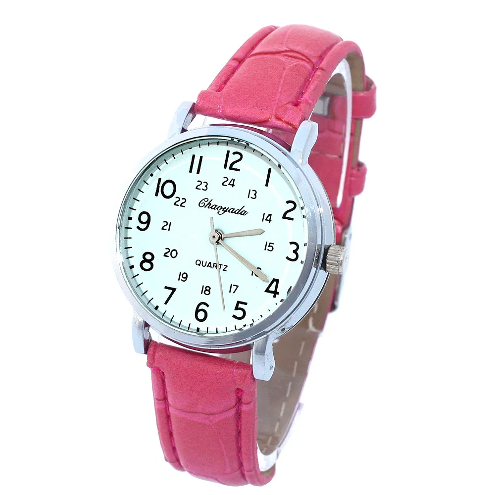 Montre analogique en cuir pour enfants, montre-bracelet à Quartz en acier inoxydable, pour garçons et filles, pour femmes, livraison directe