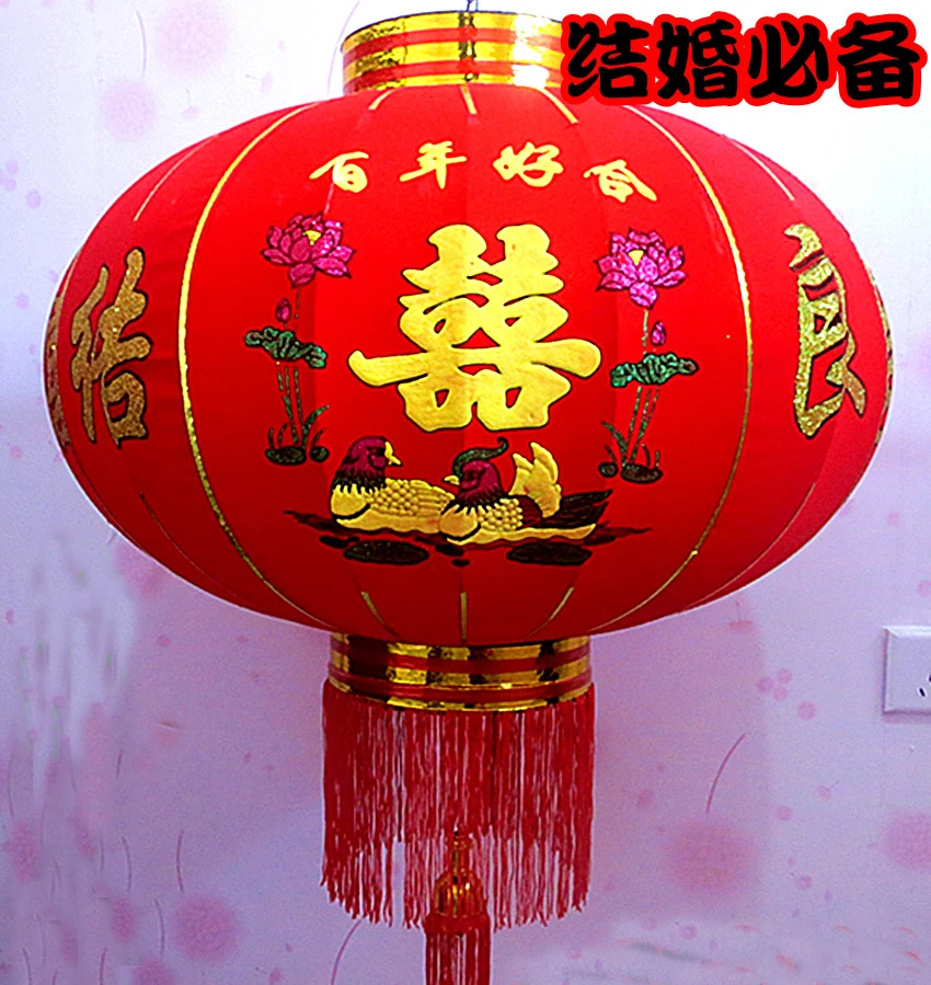

Chinese red party Spring Festival wedding lanterns D48cm house gate decoration light ornament