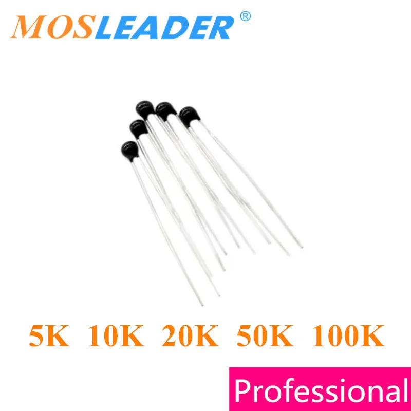 

Резистор термистора NTC Mosleader 1000 шт., модель NTC MF52 NTC-MF52AT 5K 10K 20K 50K 100K 3950 5% 1%, сделано в Китае